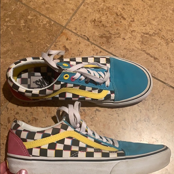 vans checkerboard multi